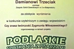 Podsumowanie konkursu czytelniczego „Czy znasz twórczość Zygmunta Miłoszewskiego?”