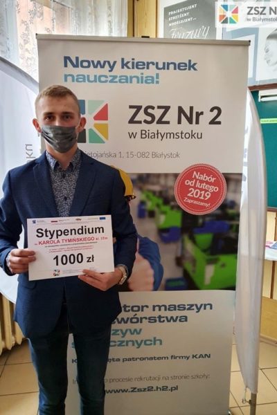 Stypendia w ramach projektu „Zespół Szkół Zawodowych Nr 2 w Białymstoku – Szkoła inteligentnych specjalizacji”